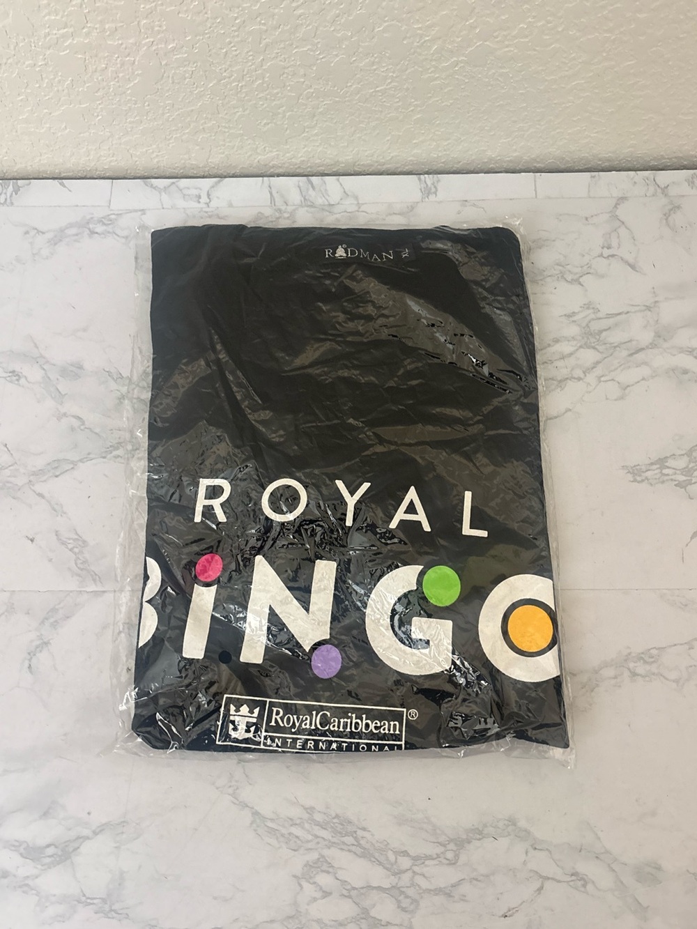 Royal Caribbean International Bingo T Shirt Adult XL Black Cruise Souvenir NWT